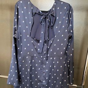 Banana Republic Navy Silk Dress